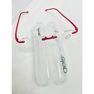 NWT! Scojo New York Gels Original Reading Glasses FlameRed - +2.50x